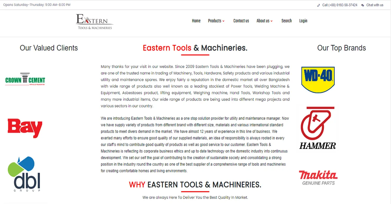 Eastern Tools & Machineries